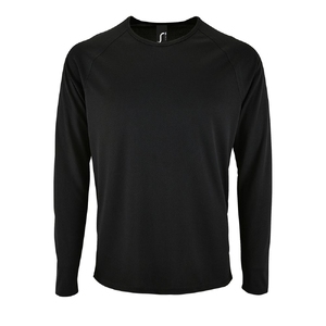 Футболка с длинным рукавом Sporty LSL Men черная, размер 3XL