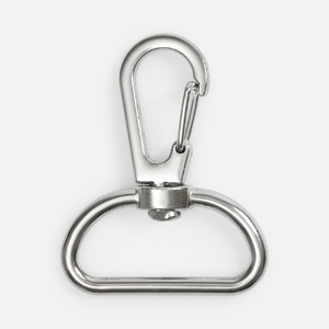 Застежка-карабин Snap Hook, L, серебристая (хром)