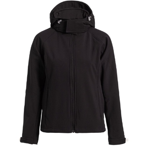 Куртка женская Hooded Softshell черная, размер L