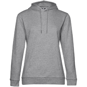 Толстовка с капюшоном женская Hoodie, серый меланж, размер L