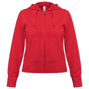 Толстовка женская Hooded Full Zip красная, размер L