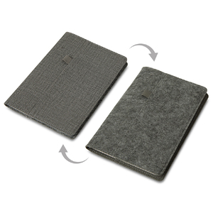 Двустороннее портфолио из рпет-фетра и искусственной кожи "Felt", серый