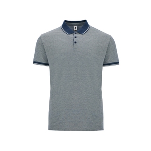 Рубашка поло "Bowie" мужская, меланжевый нэйви