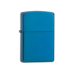 Зажигалка ZIPPO Classic с покрытием Sapphire™, латунь/сталь, синяя, глянцевая, 38x13x57 мм