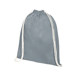 Рюкзак со шнурком Tenes из хлопка плотностью 140 г/м2, серый