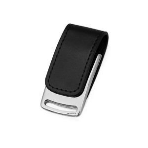 Флеш-карта USB 2.0 16 Gb с магнитным замком "Vigo", черный/серебристый