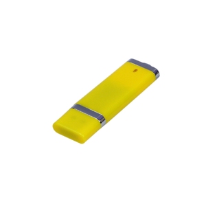 USB-флешка промо на 64 Гб прямоугольной классической формы, желтый