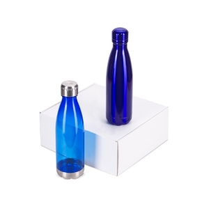 Подарочный набор с термосом и бутылкой «Bottle set», синий