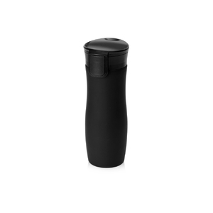 Вакуумная термокружка с кнопкой Streamline, Waterline, soft-touch, черный