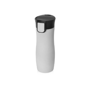Вакуумная термокружка с кнопкой Streamline, Waterline, soft-touch, тубус, серый