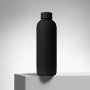 Вакуумная термобутылка "Cask" Waterline, soft touch, 500 мл, черный