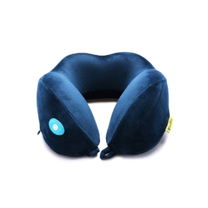 Подушка для путешествий со встроенным массажером "Massage Tranquility Pillow", синий